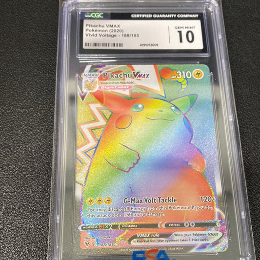 Pokémon Pikachu VMAX 188/185 CGC 10