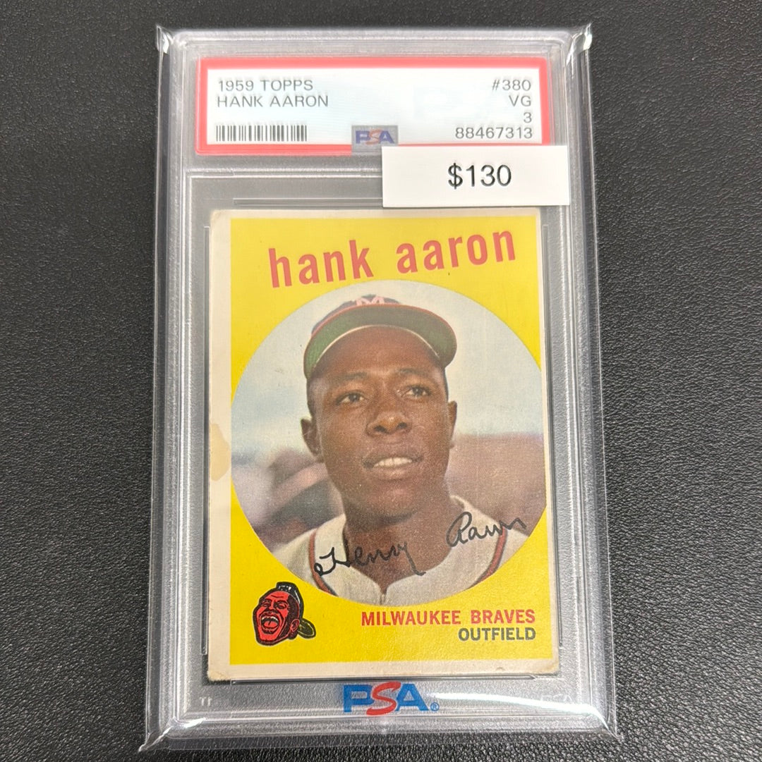 1959 MLB Topps Hank Aaron PSA 3