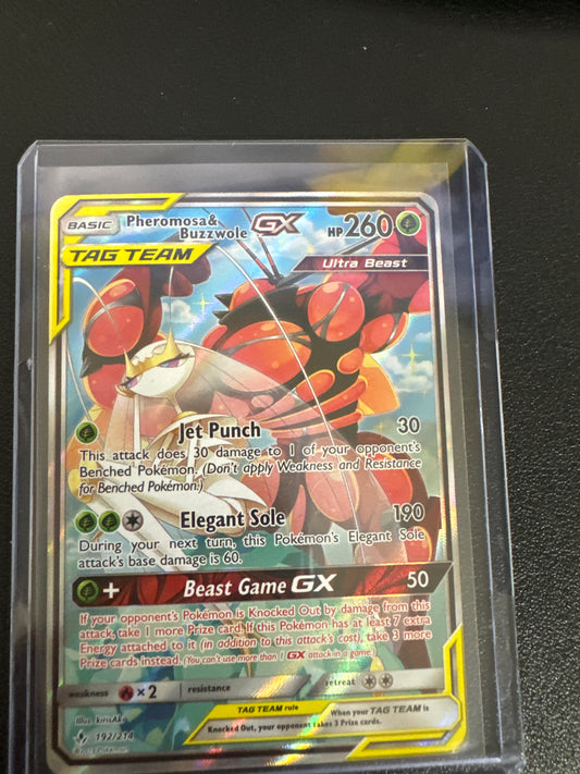 Pokemon Pheromosa & Buzzwole GX 192/214