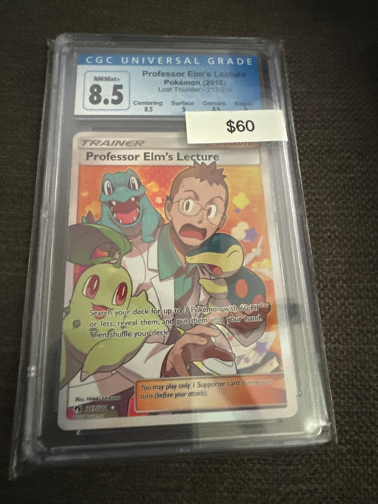 Pokemon Professor Elm’s Lecture 213/214 CGC 8.5