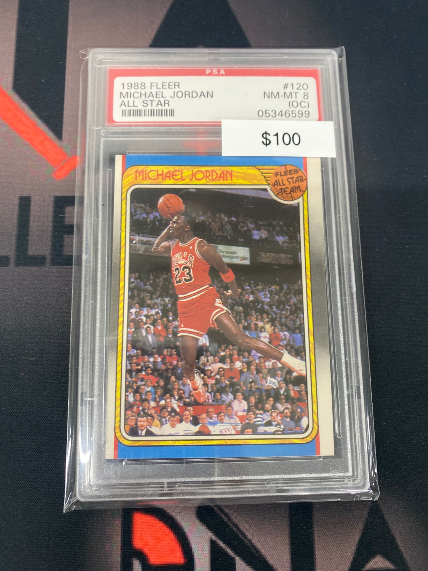 1988 NBA Fleer Michael Jordan All Star PSA 8