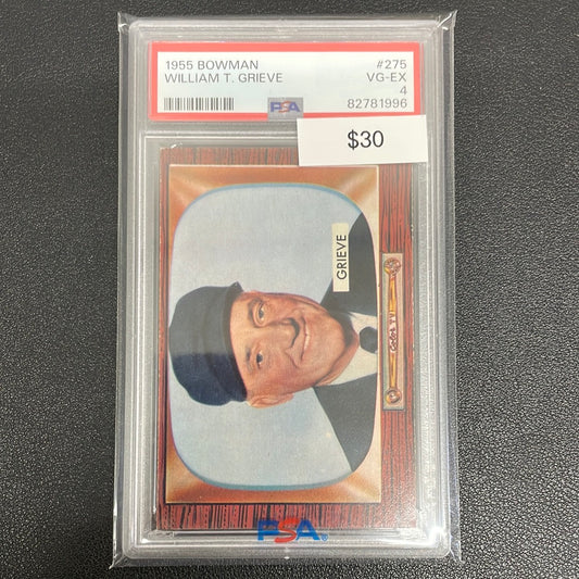 1955 Bowman William T. Grieve PSA 4