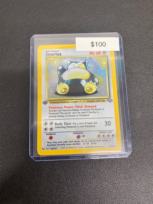 Pokémon Snorlax Jungle Holo 1st Edition 11/64