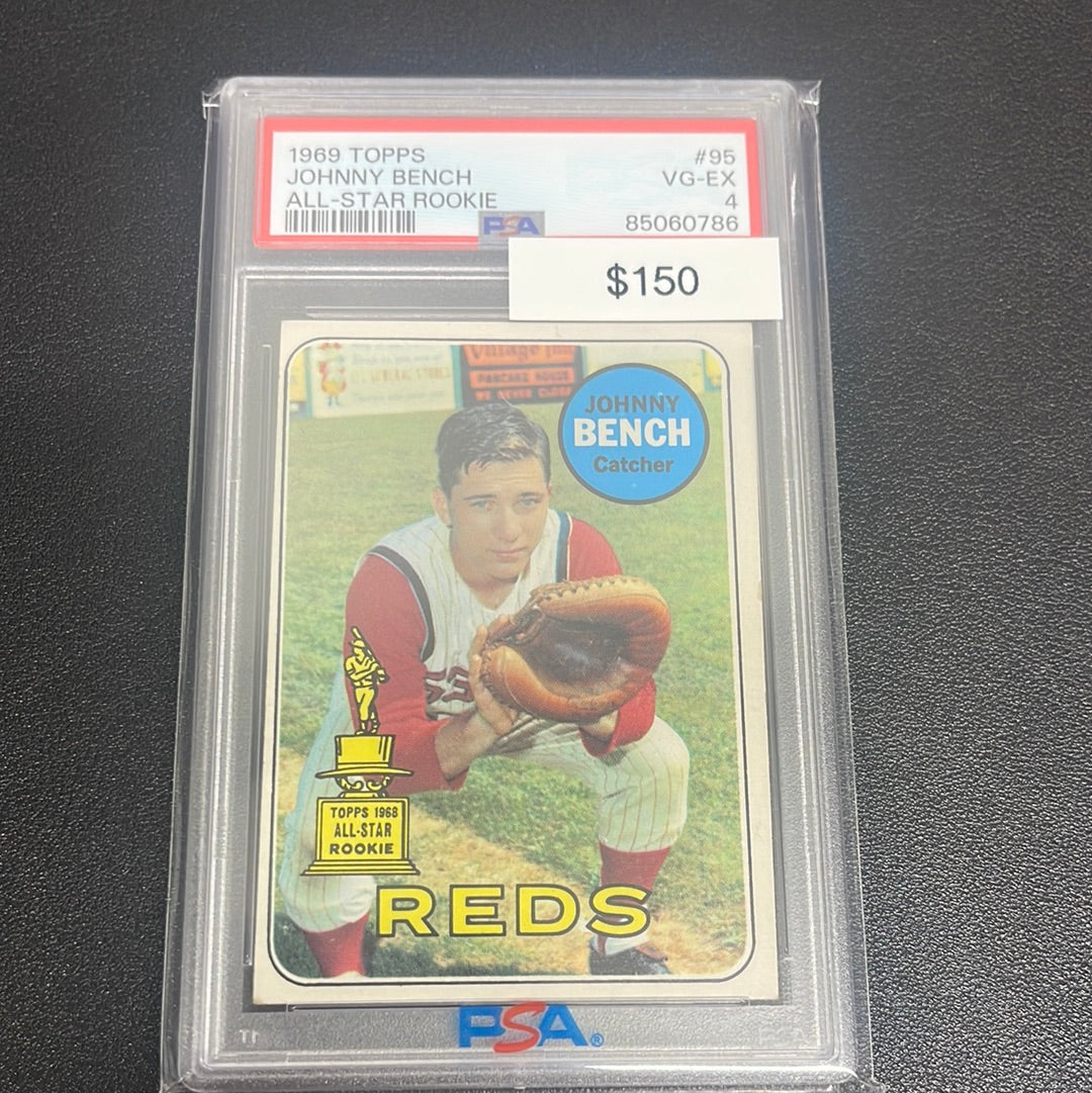 1969 MLB Topps Johnny Bench All-Star Rookie PSA 4