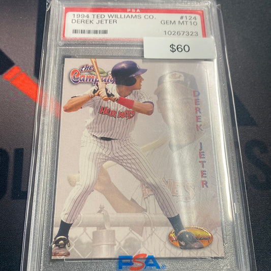 1994 MLB Ted Williams Co. Derek Jeter PSA 10