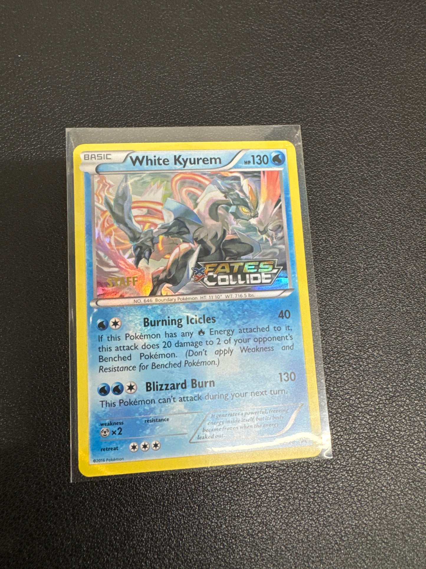 Pokemon White Kyurem Staff promo fates collide XY128