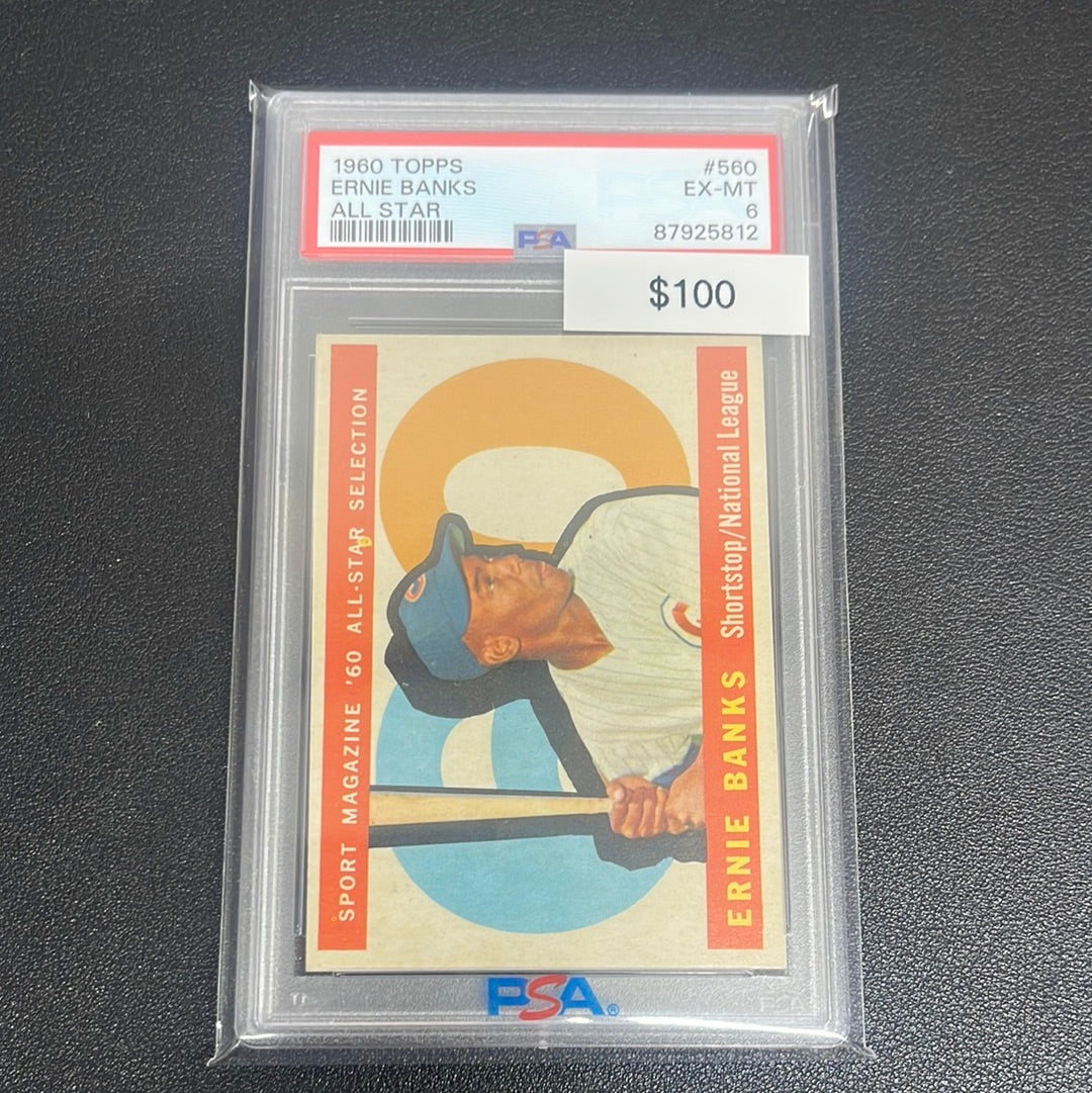 1960 MLB Topps Ernie Banks All Star PSA 6