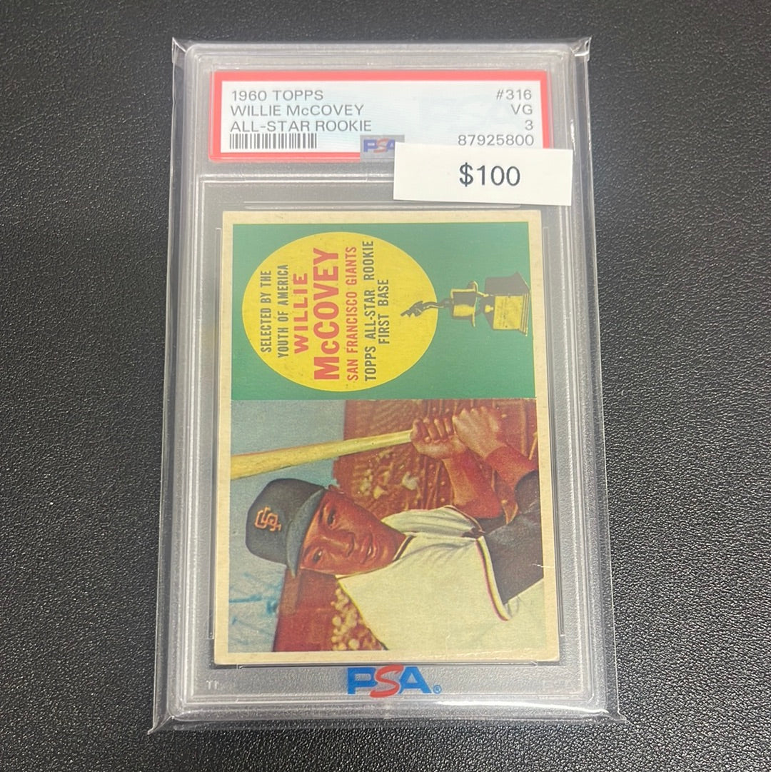 1960 MLB Topps Willie McCovey All-Star Rookie PSA 3