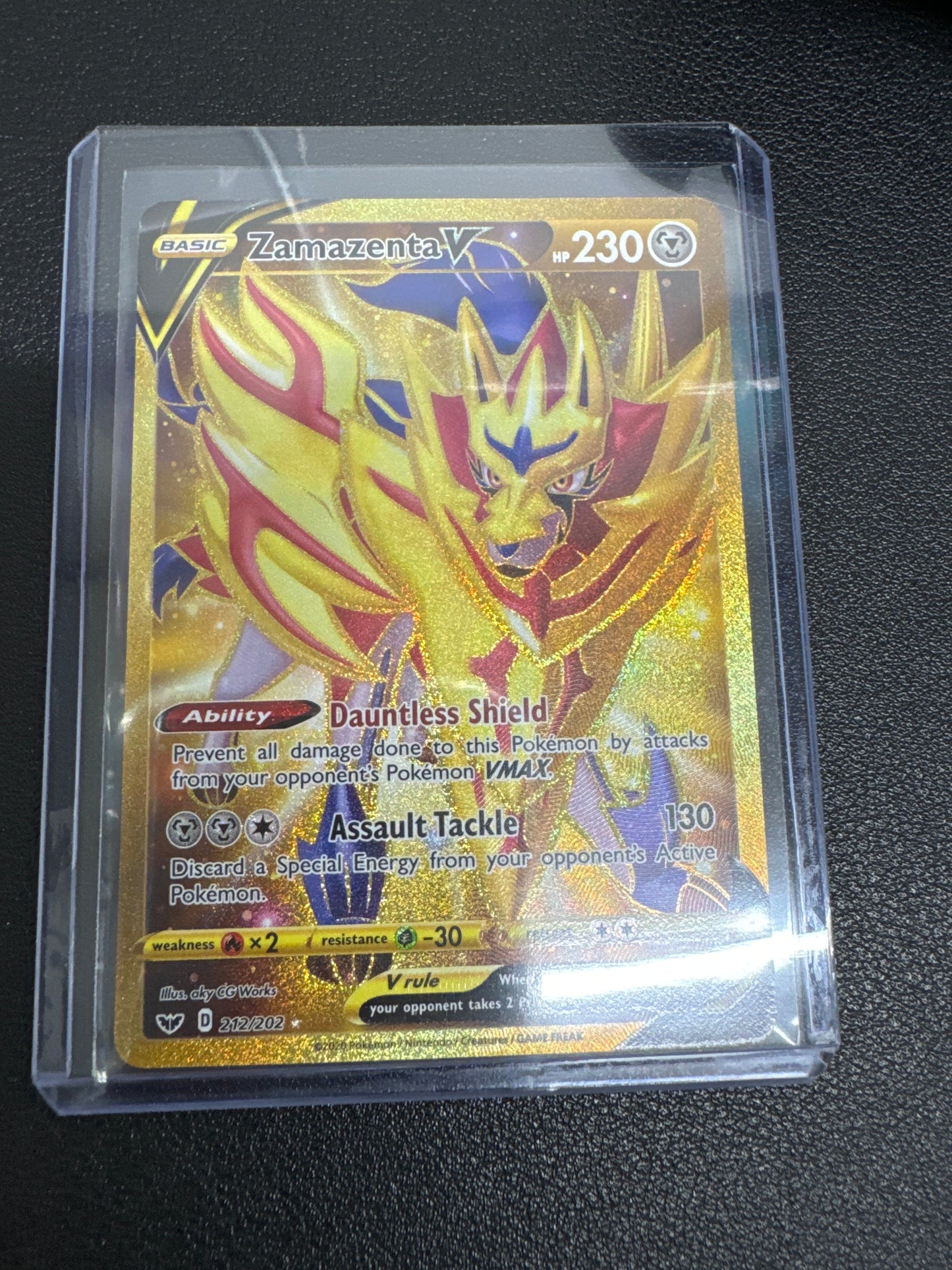 Pokemon Zamazenta V 212/202 Sword & Shield