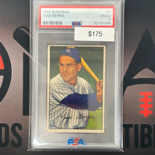 1952 MLB Yogi Berra Bowman PSA 2