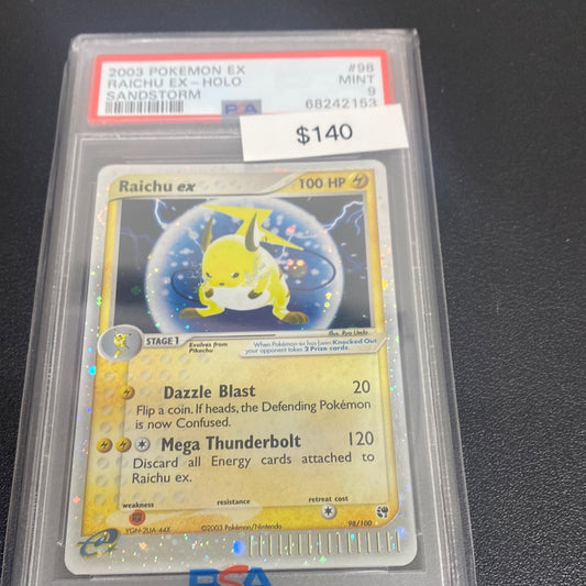 Pokémon Raichu ex 98/100 PSA 9