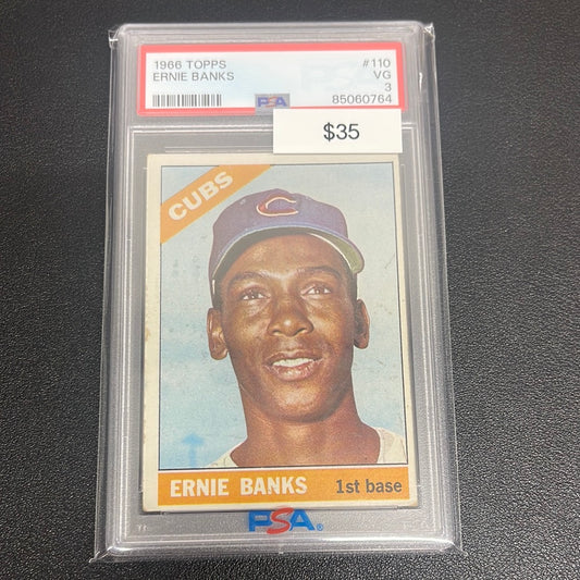 1966 MLB Topps Ernie Banks PSA 3