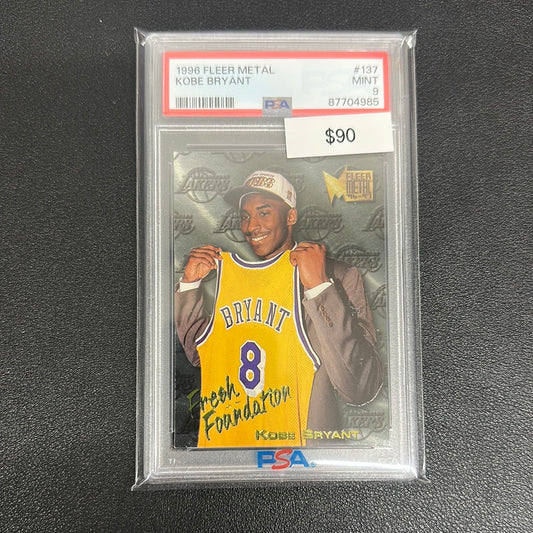 1996 Fleer Metal Kobe Bryant #137 PSA 9