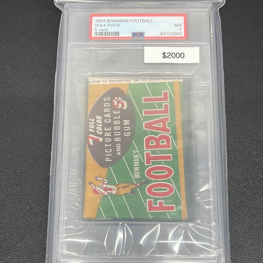 1954 Bowman Football Wax Pack 5 cents PSA 7