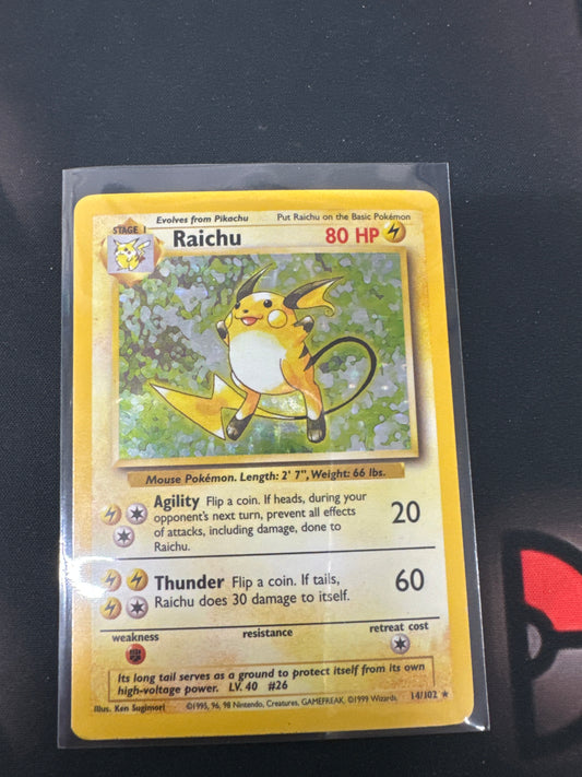 Pokémon Raichu Base Set Holo 14/102