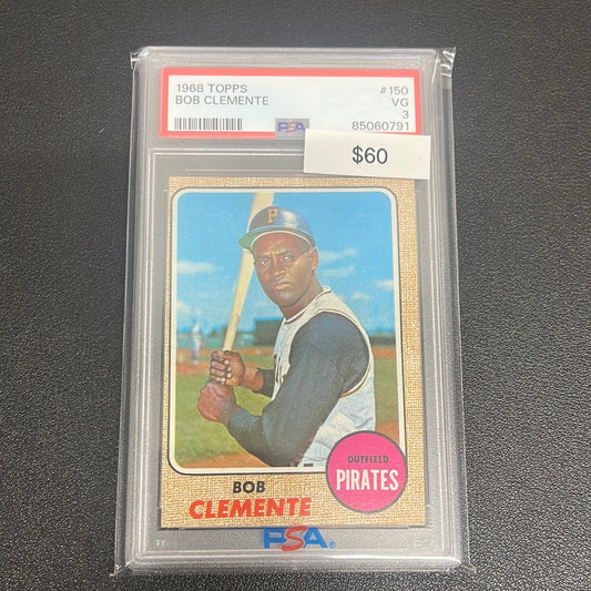 1968 MLB Topps Bob Clemente PSA 3