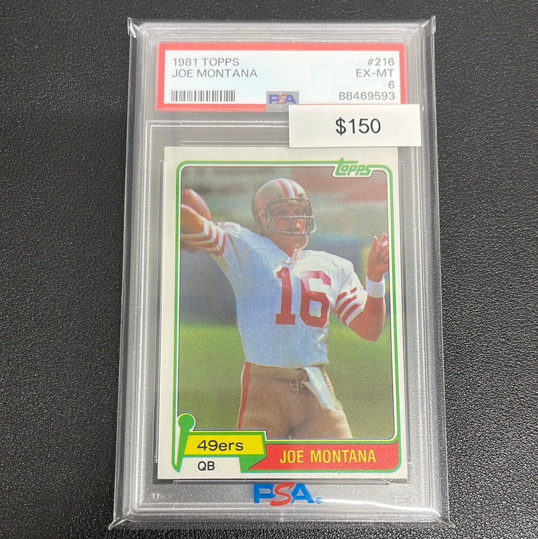 1981 NFL Topps Joe Montana PSA 6