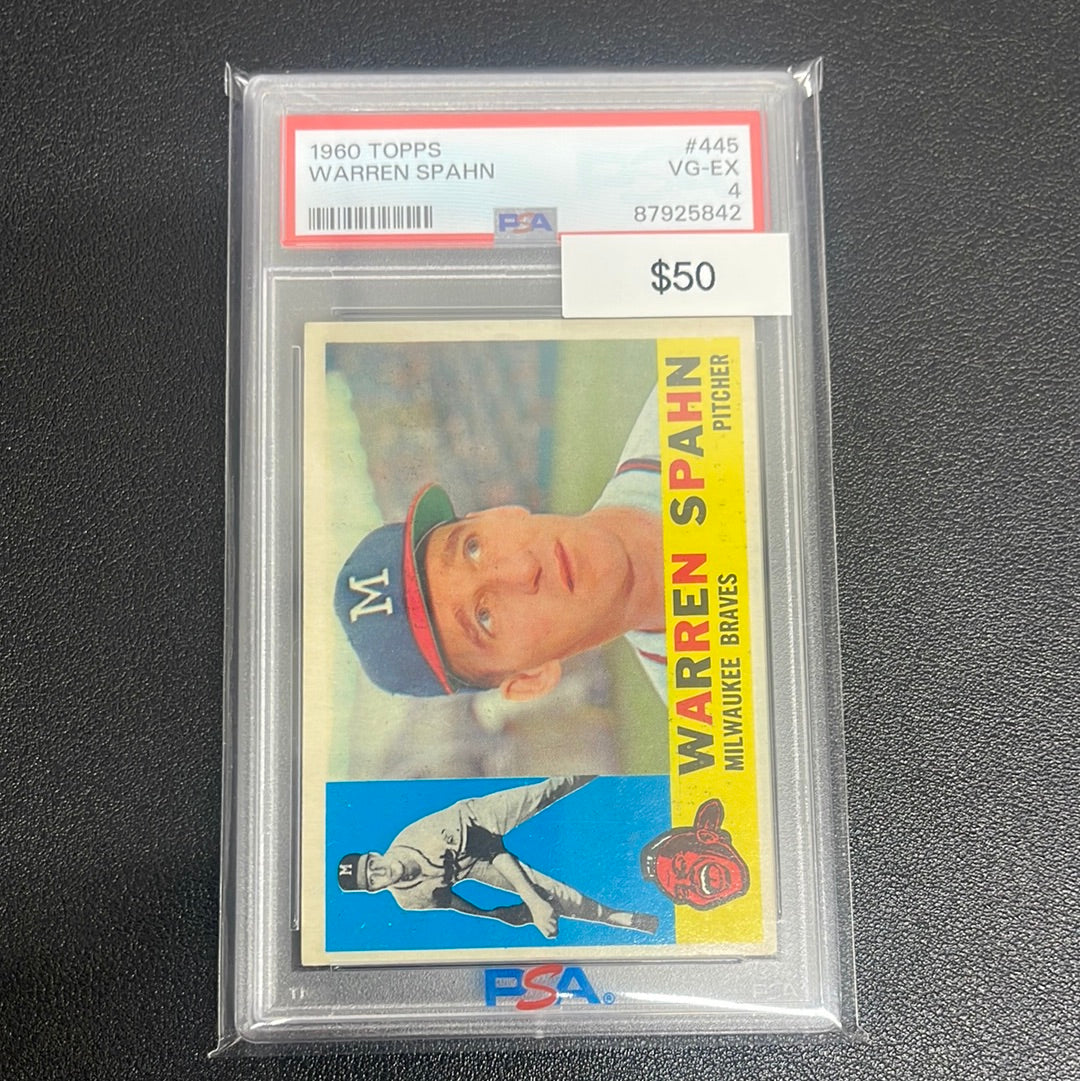 1960 MLB Topps Warren Spahn PSA 4