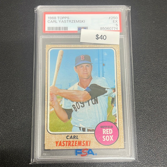 1968 MLB Topps Carl Yastrzemski PSA 5