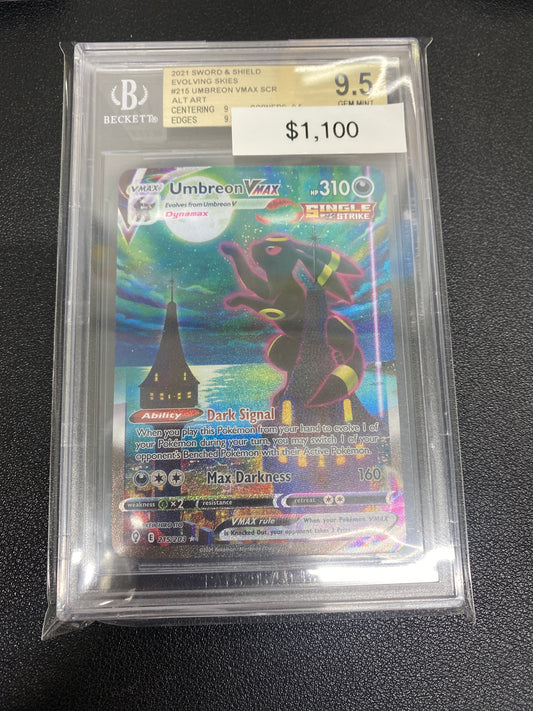 Pokémon Umbreon VMAX Evolving Skies Alt Art 215/203 BGS 9.5