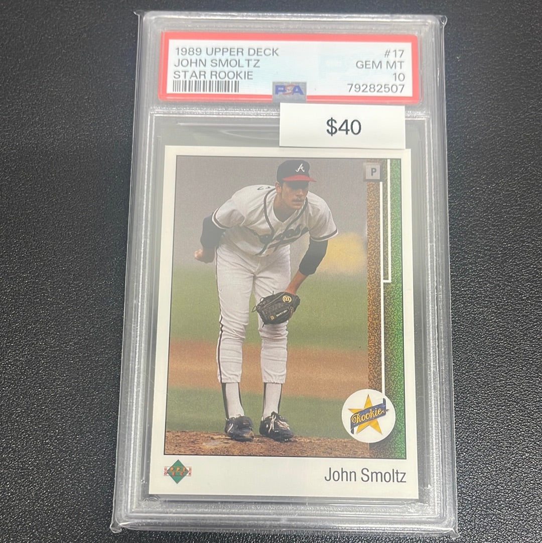 1989 MLB Upper Deck John Smoltz Star Rookie PSA 10