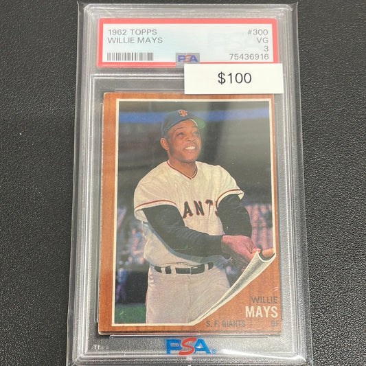 1962 MLB Willie Mays Topps PSA 3