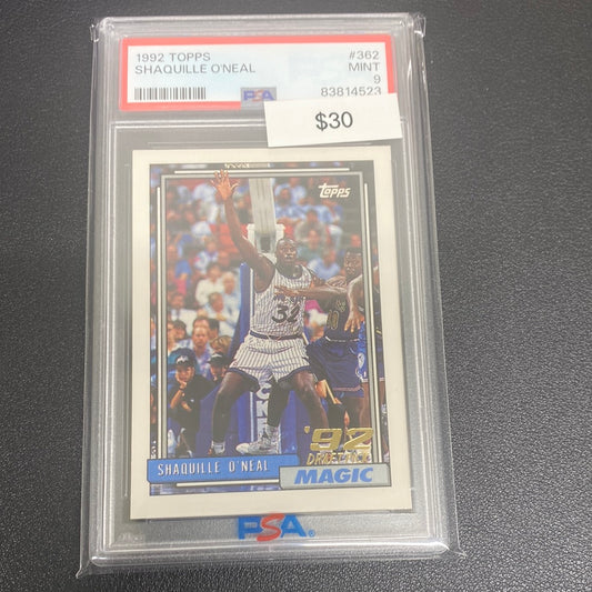 1992 Topps Shaquille O’Neal PSA 9