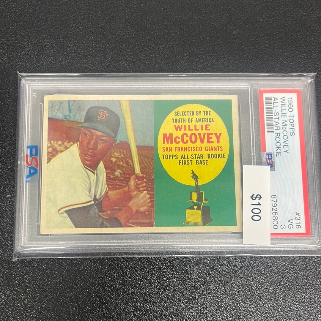 1960 MLB Topps Willie McCovey All-Star Rookie PSA 3