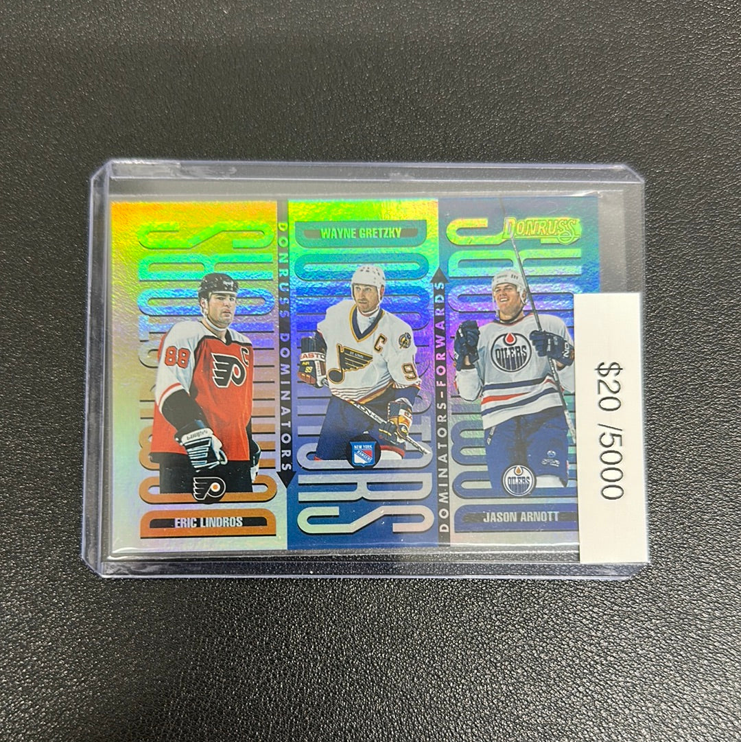 1996 Donruss Hockey Jason Arnott Wayne Gretzky Eric Lindros #/5000 #5