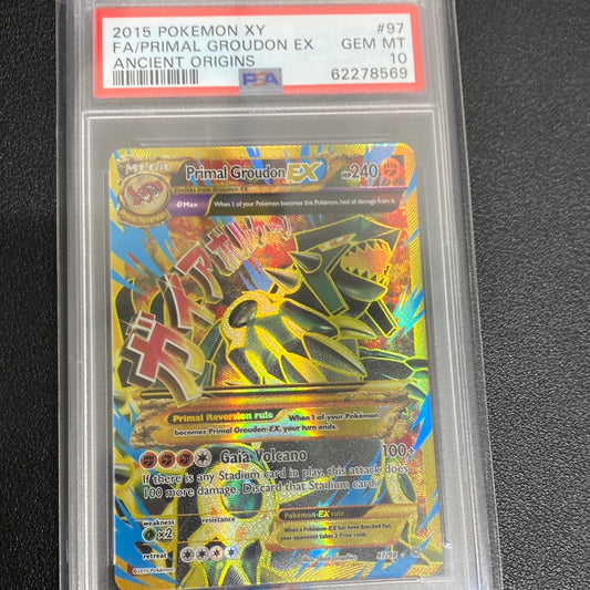 Pokémon Primal Groudon EX 97/98 PSA 10