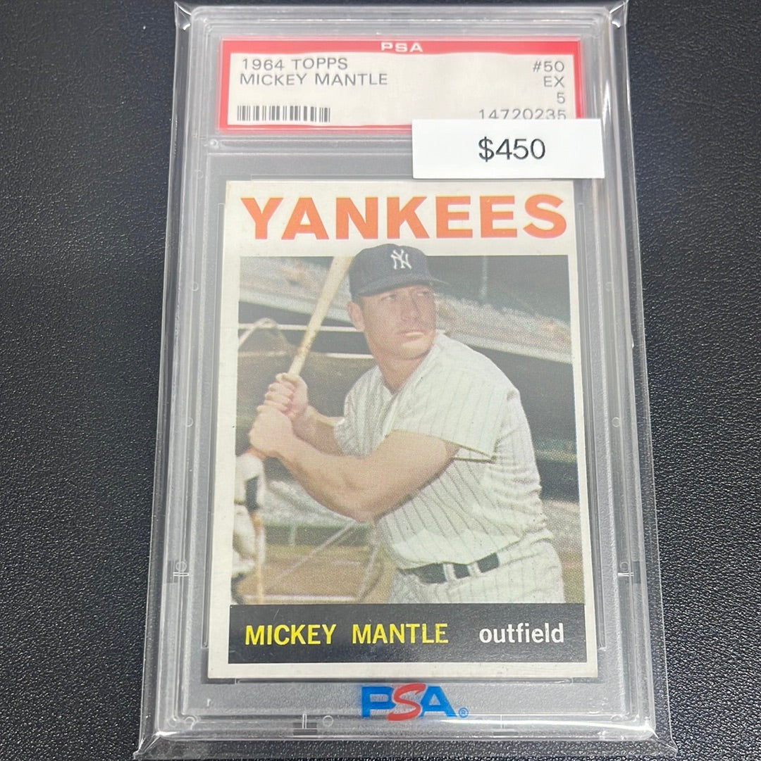 1964 MLB Topps Mickey Mantle PSA 5