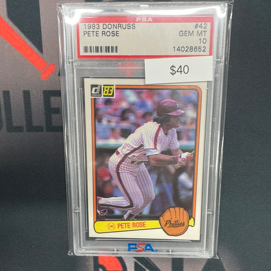 1983 MLB Donruss Pete Rose PSA 10