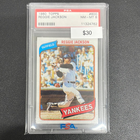 1980 Topps Reggie Jackson PSA 8