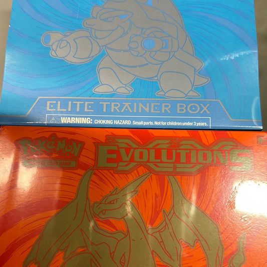 Pokémon XY Evolutions Charizard or Blastoise Elite Trainer Box