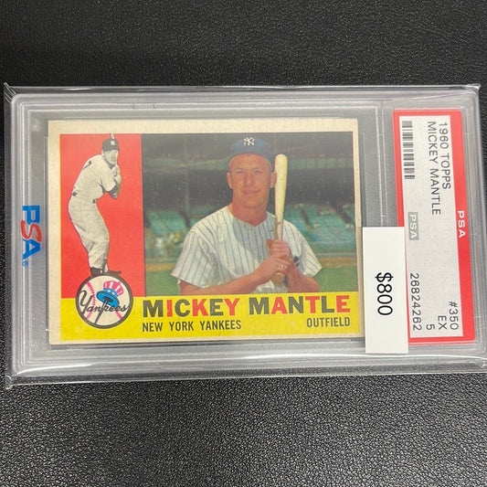 1960 MLB Topps Mickey Mantle PSA 5