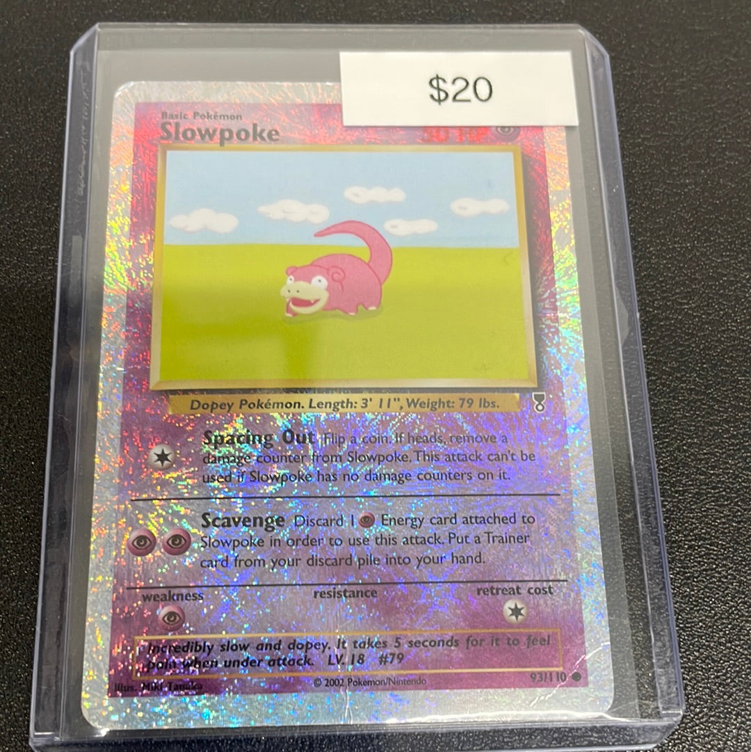 Pokémon Slowpoke reverse holo 93/110 damaged