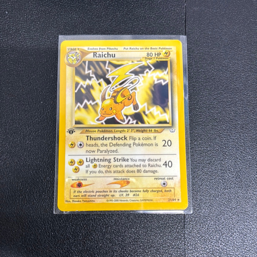 Pokemon Raichu 21/64 Neo Revelation 1st edition