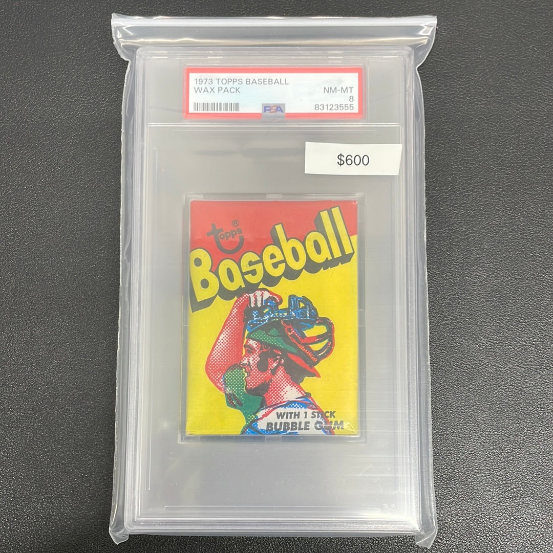 1973 Topps Baseball Wax Pack PSA 8