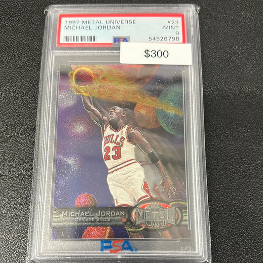 1997 Metal Universe Michael Jordan #23 PSA 9