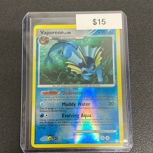 Pokémon Vaporeon Rising Rivals Reverse Holo 34/111