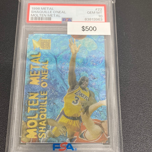 1996 Shaquille O’Neal Molten Metal PSA 10