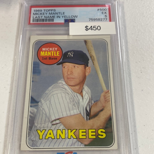 1969 Topps Mickey Mantle PSA 5