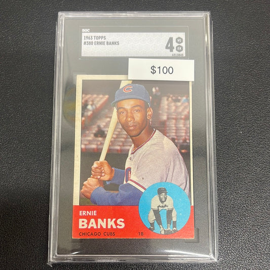 1963 MLB Topps Ernie Banks SGC 4