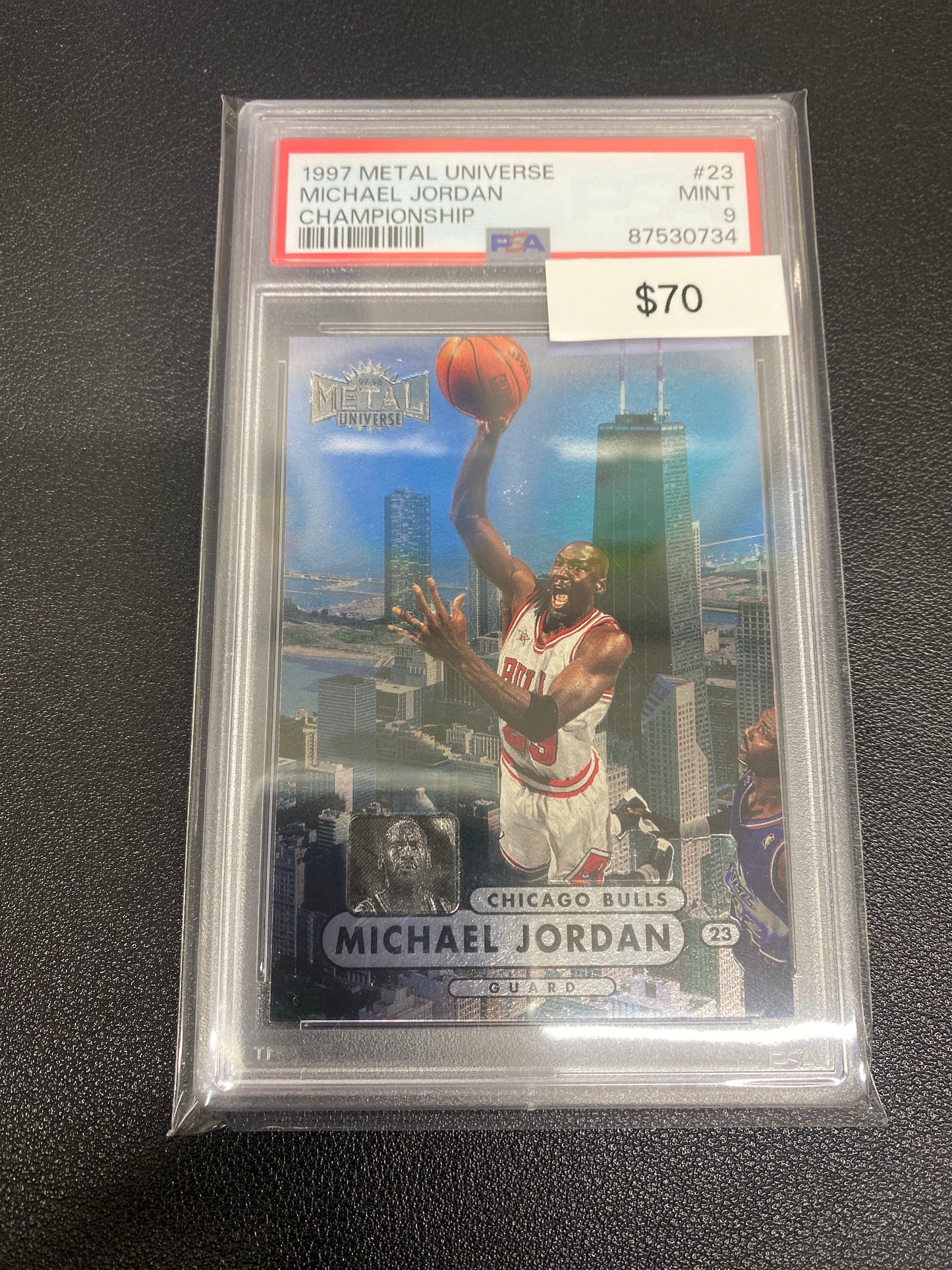 1997 NBA Metal Universe Michael Jordan Championship PSA 9