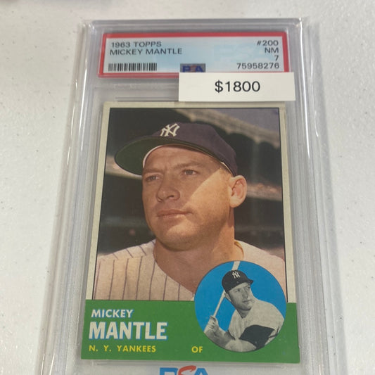 1963 Topps Mickey Mantle PSA 7