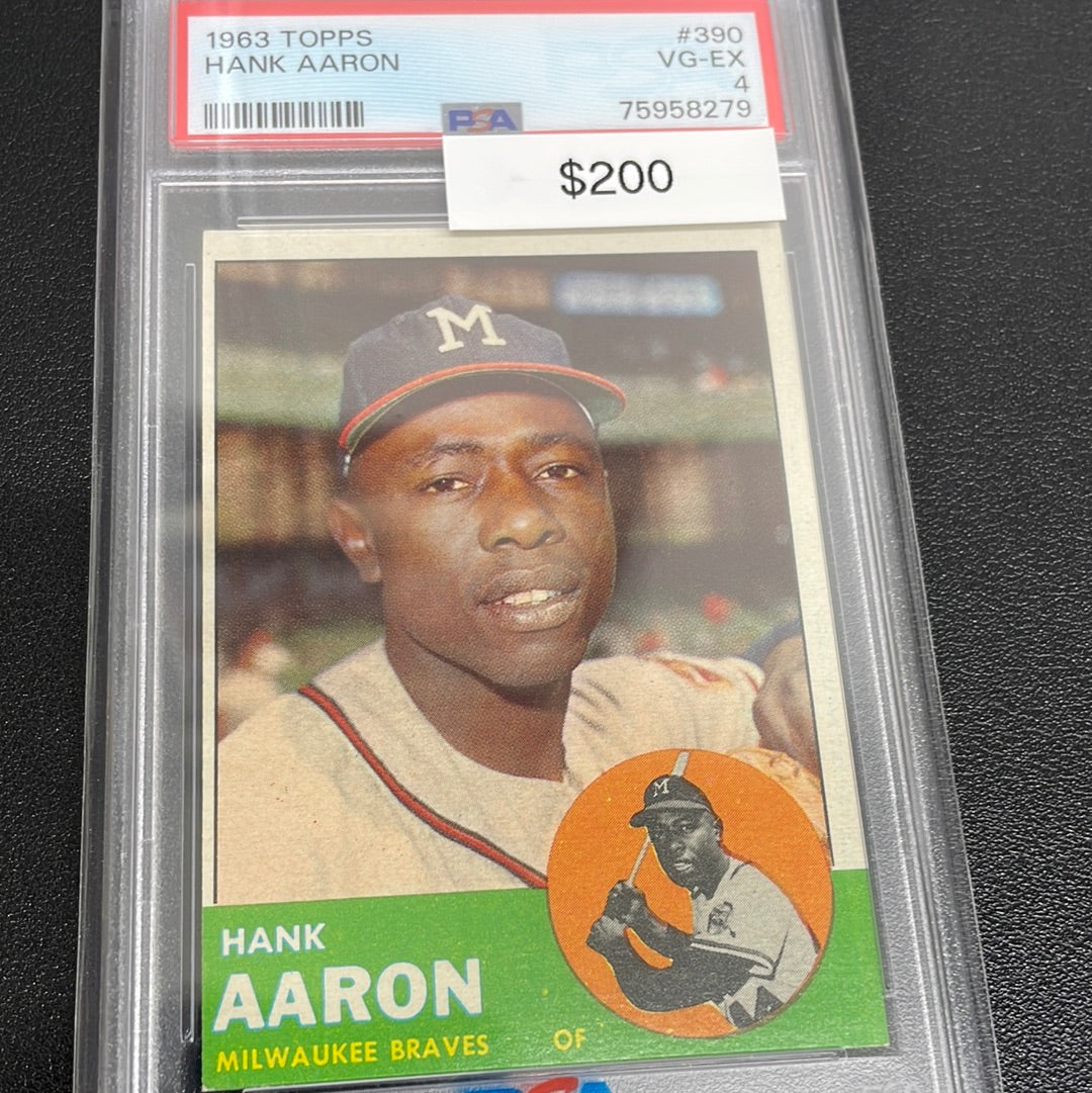 1963 Topps Hank Aaron PSA 4