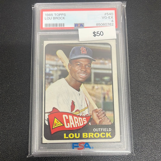 1965 MLB Topps Lou Brock PSA 4