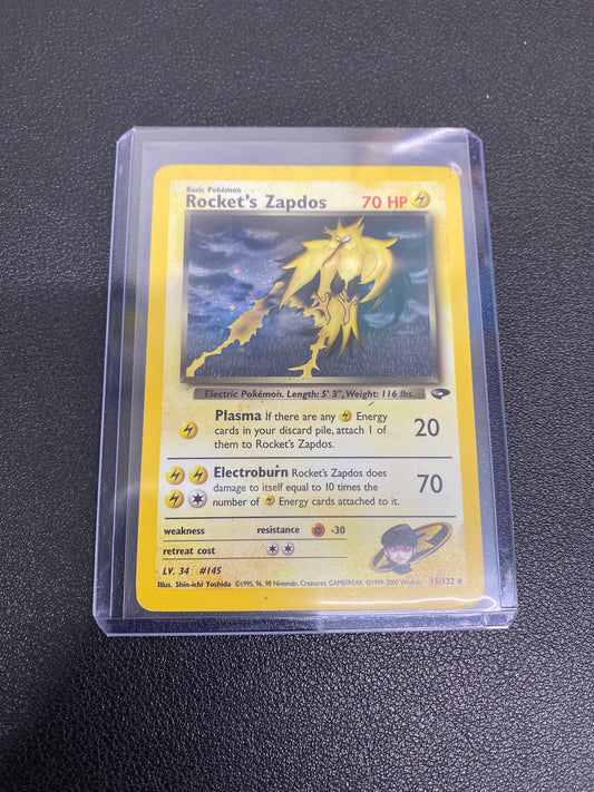 Pokemon Rocket’s Zapdos 15/132 Holo MP