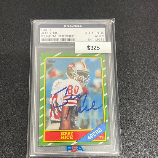 1986 NFL Topps Chewing Gum Jerry Rice Auto PSA Authentic