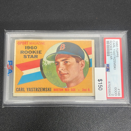 1960 MLB Topps Carl Yastrzemski Rookie Star PSA 2